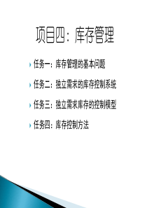 项目4：库存控制