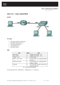 实验1151：Cisco 设备基本配置
