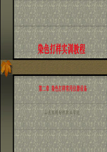 第二章染色打样常用仪器设备演示文稿