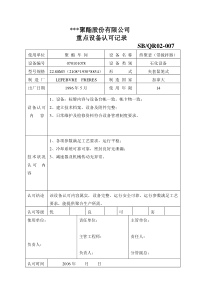 聚合装置重要设备年度认可（DOC35页）