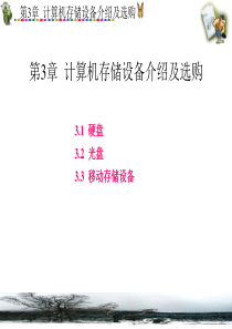 计算机存储设备介绍及选购