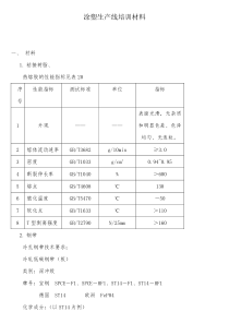 涂塑生产线培训材料
