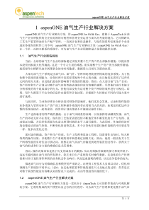 AspenONE 油气生产行业解决方案(aspenoneforoilgas)
