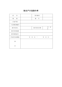 批生产计划指令单（生产科）.