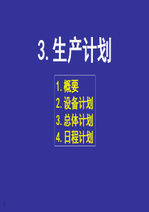 生产专家讲生产管理课程3（ppt）--生产计划