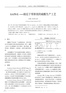 SAPNE_接近于零排放的硫酸生产工艺