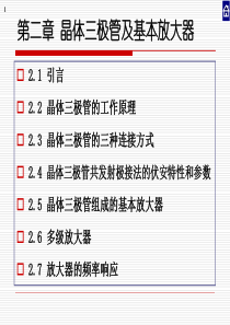 第二章晶体三极管及基本放大器(电气)