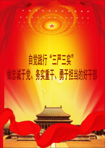 最新2019-2019年党员干部自觉践行“三严三实”专题党课宣讲课件-PPT课件