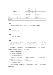 生产秩序管理规定