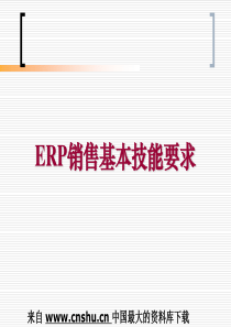 ERP销售基本技能要求（PPT 29页）