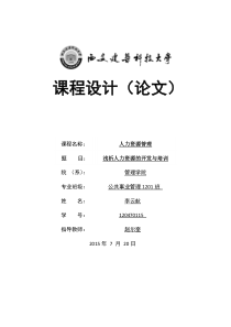 人力资源论文
