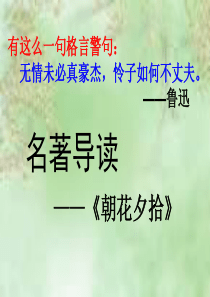 名著导读——《朝花夕拾》..