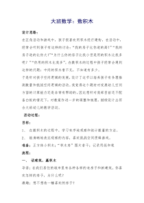 大班数学数积木