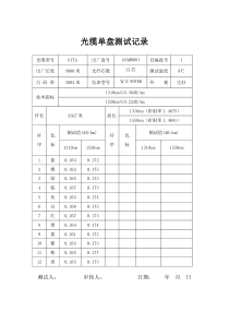 光缆单盘测试记录