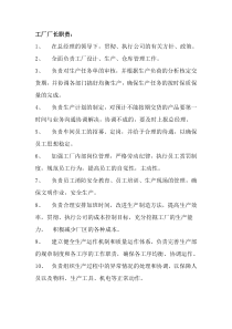 工厂厂长职责