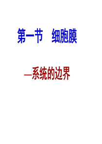 生物-《细胞膜——系统的边界》课件(新人教版必修1)