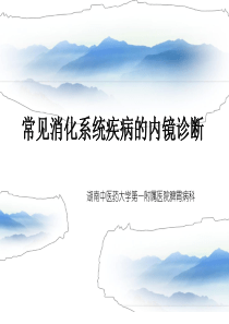 常见消化系统疾病的内镜诊断