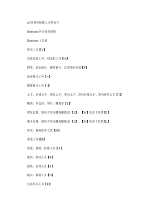 AI常用快捷键大全和技巧.