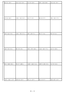 小学三年级加减乘除混合100题