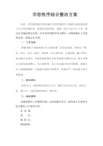 市容秩序综合整治方案12