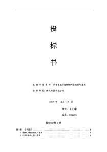 系统集成投标书