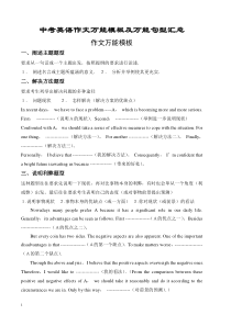 英语作文万能模板及万能句型汇总