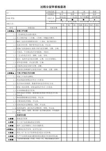 过程分层审核检查表