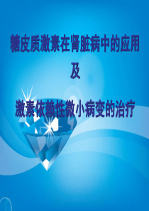 难治性肾病综合症的治疗和激素的应用