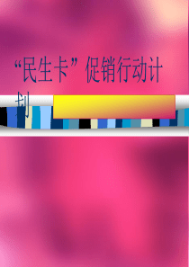 “民生卡”促销行动计划方案