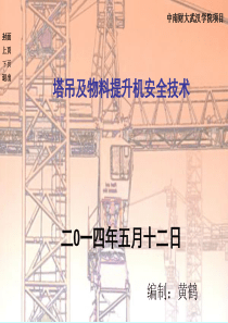 塔吊及物料提升机安全技术