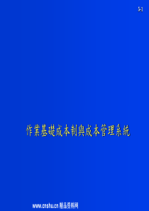 作业基础成本制与成本管理系统(ppt 40)