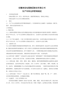 生产车间仓库管理规定