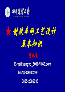 附制胶车间工艺设计基本知识
