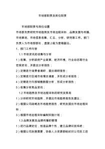 市场部职责及岗位职责