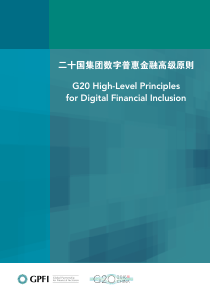 G20数字普惠金融高级原则