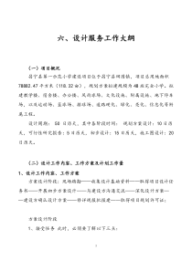 设计服务工作大纲