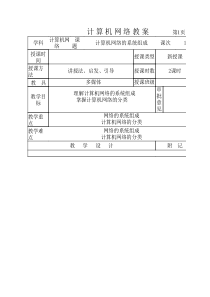 计算机网络系统组成和分类----授课教案