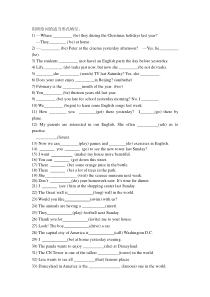 人教精通版英语六年级完成句子