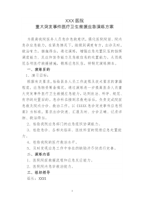 重大突发事件医疗卫生救援应急演练方案