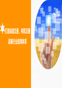 打造诚信交通-构筑交通运输行业信用体系(2016)
