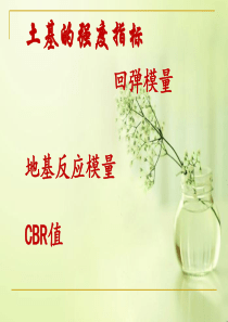 土基的强度指标