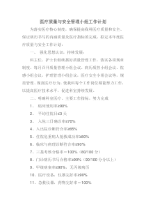 急诊科医疗质量和安全工作计划
