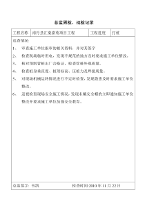 总监理工程师周检、巡检记录2
