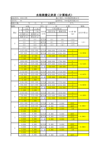 水准测量记录表(自动计算)