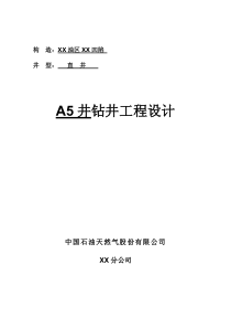 A5井钻井工程设计