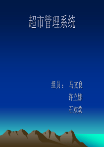 超市管理系统ppt
