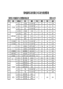 石材安装预算表