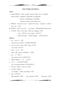 牛津上海版六上《Unit-1-Family-and-relatives》word教案