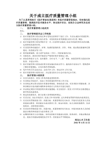 医疗质量管理小组