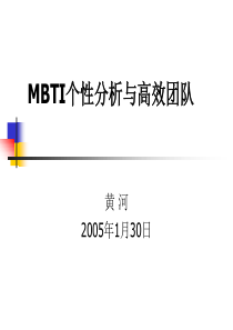 MBTI个性分析与高效团队